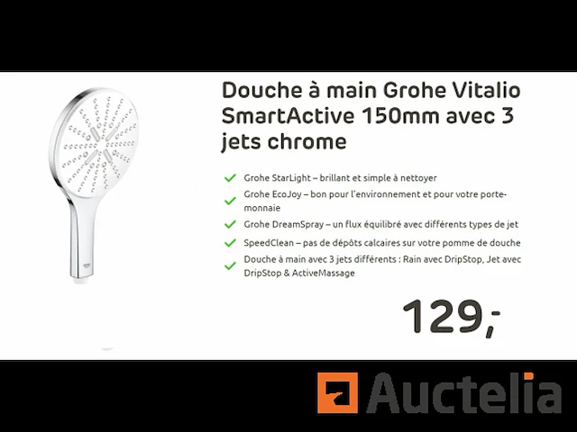Grohe vitalio smartactive 150 handdouche - afbeelding 1 van  2