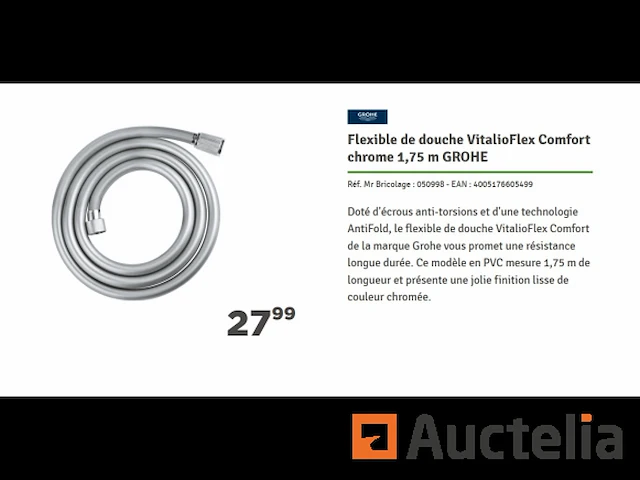 Grohe vitalioflex comfort doucheslang chroom 1,75 m - afbeelding 1 van  1
