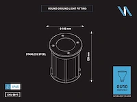 Grondspot gu10 fitting rond (12x) - afbeelding 6 van  6
