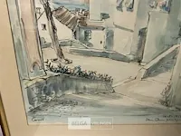 Groot aquarel clement van campenhout - afbeelding 5 van  6