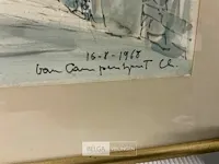 Groot aquarel clement van campenhout - afbeelding 6 van  6