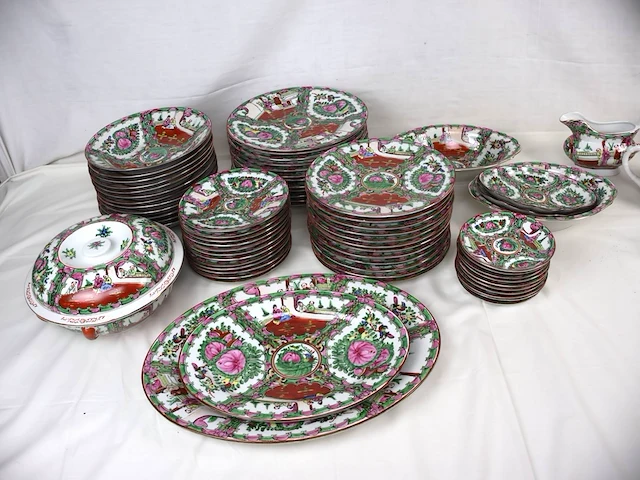 Groot lot chinees servies - afbeelding 3 van  10