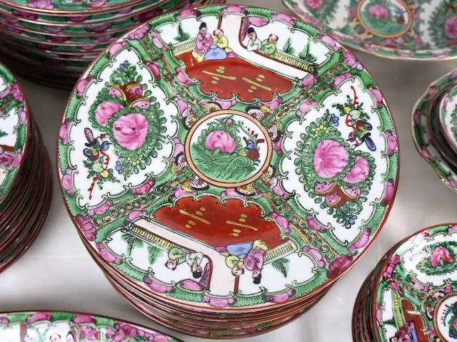 Groot lot chinees servies - afbeelding 5 van  10