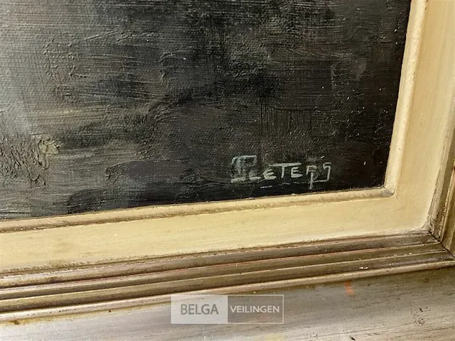 Groot olieverfschilderij jeannot peeters - afbeelding 2 van  10