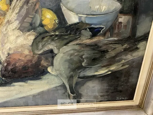 Groot olieverfschilderij jeannot peeters - afbeelding 9 van  10