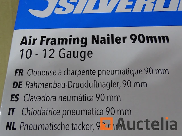 Groot pneumatisch frame spijkermachine 90 mm silverline - afbeelding 4 van  4