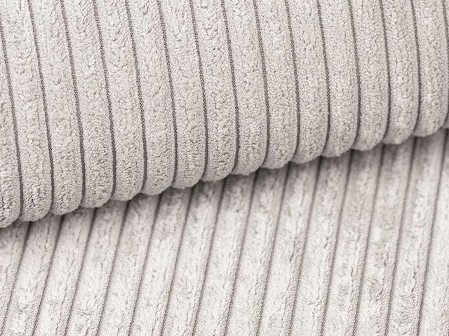 Grote beige corduroy rechter hoekbank - afbeelding 4 van  4