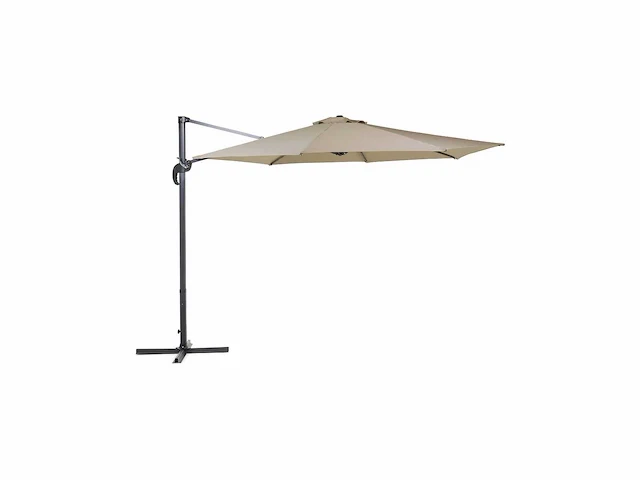 Grote beige zandparasol? 300 cm - afbeelding 2 van  7