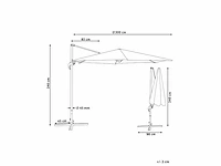 Grote beige zandparasol? 300 cm - afbeelding 6 van  7