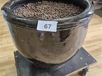 Grote blauwglazuur bloempot h 45 ø 50cm - afbeelding 1 van  3