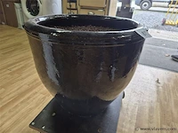Grote blauwglazuur bloempot h 45 ø 50cm - afbeelding 3 van  3