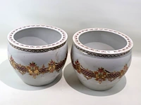 Grote decoratieve bloempot (x2) - afbeelding 2 van  4