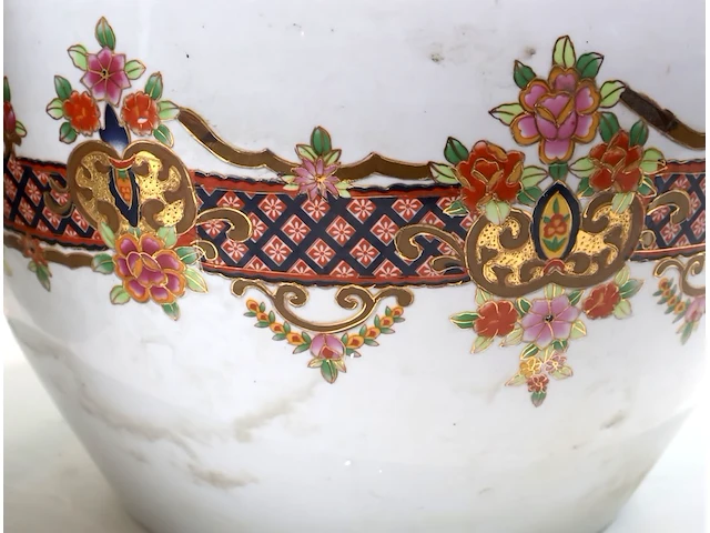 Grote decoratieve bloempot (x2) - afbeelding 4 van  4