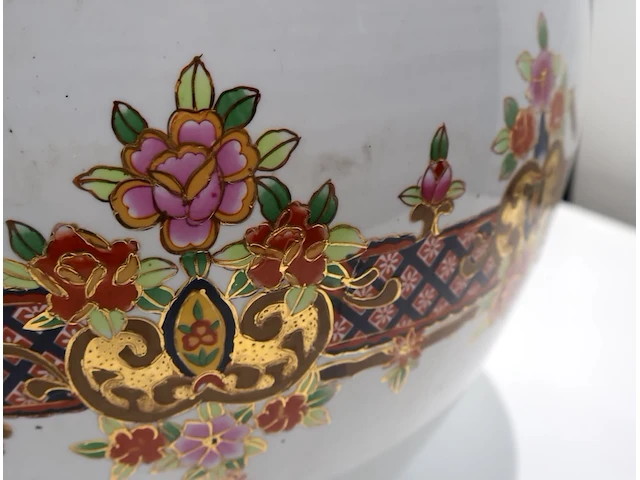 Grote decoratieve bloempot (x2) - afbeelding 4 van  4