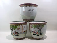 Grote decoratieve bloempot (x3) - afbeelding 1 van  5