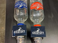 Grote flessen + houder v vodka eristoff 2 x 65 cm - afbeelding 4 van  4