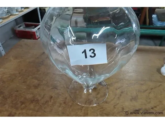 Grote glazen vaas h 40cm - afbeelding 3 van  3