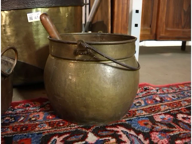 Grote koperen pot - afbeelding 3 van  5