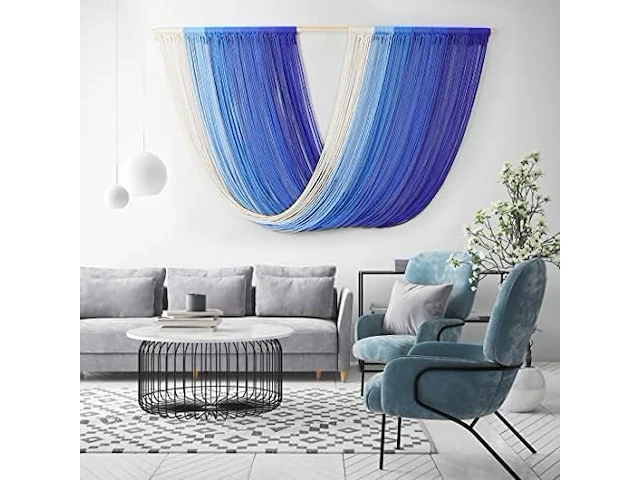 Grote macramé wanddecoratie - afbeelding 1 van  4