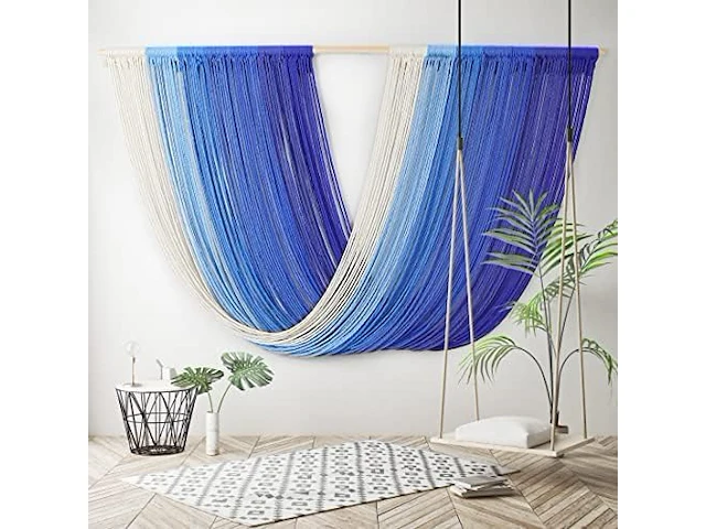 Grote macramé wanddecoratie - afbeelding 2 van  4