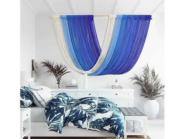 Grote macramé wanddecoratie - afbeelding 3 van  4