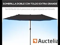 Grote parasol dubbele parasol 4,6x2,7m tuinparasol - afbeelding 1 van  9