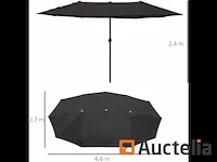 Grote parasol dubbele parasol 4,6x2,7m tuinparasol - afbeelding 4 van  9