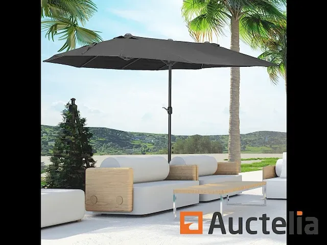 Grote parasol dubbele parasol 4,6x2,7m tuinparasol - afbeelding 6 van  9