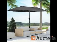 Grote parasol dubbele parasol 4,6x2,7m tuinparasol - afbeelding 6 van  9