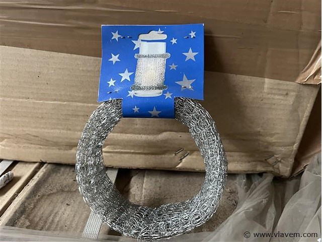 Grote partij decoratie huls metaaldraad zilver - afbeelding 1 van  2