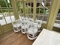 Grote partij horeca tafels en plm 38 vintage stoelen , 3 ronde tafels en 8 rechthoekige tafels. - afbeelding 4 van  10