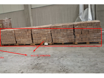 Grote partij houtbriketten