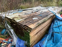 Grote partij houten planken - afbeelding 2 van  4