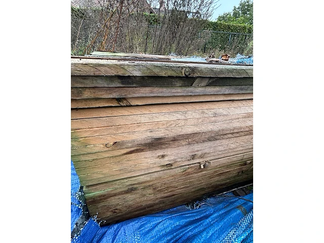 Grote partij houten planken - afbeelding 4 van  4