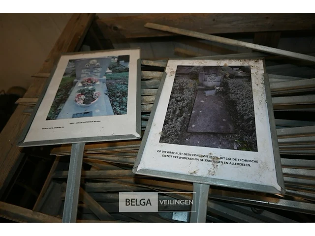Grote partij metalen informatiebordjes - afbeelding 4 van  7