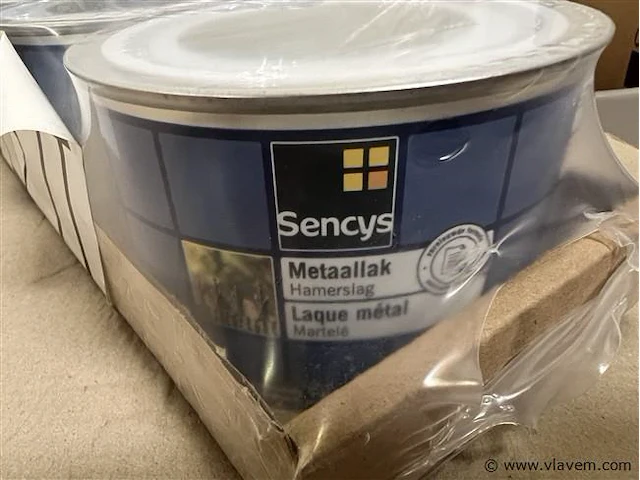 Grote partij potjes metaallak hamerslag - afbeelding 1 van  3