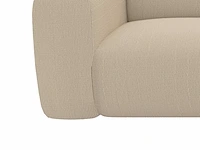 Grote rechter hoekbank - beige geribbelde stof - maison céphy - afbeelding 5 van  6