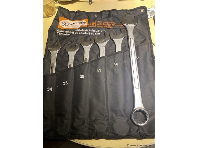 Grote steek ringsleutel set 34-50mm - afbeelding 1 van  3