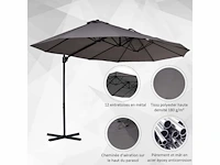 Grote zweefparasol kantelbaar staal polyester - afbeelding 7 van  7