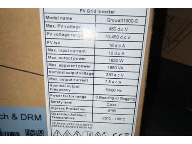 Growatt omvormer - afbeelding 2 van  2