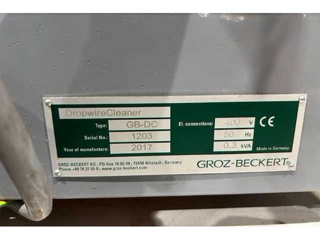 Groz beckert reinigingsmachine - afbeelding 3 van  5
