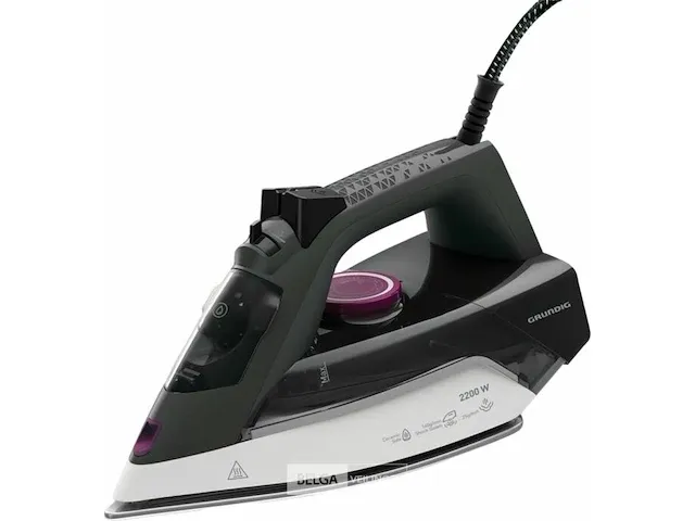 Grundig si 4850 stoomstrijkijzer, grijs/wit/paars, unico - afbeelding 2 van  7