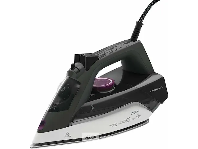 Grundig si 4850 stoomstrijkijzer, grijs/wit/paars, unico - afbeelding 5 van  7
