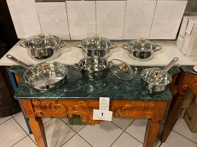 Gsw kookpotten en braadpan en steelpan (6x) - afbeelding 1 van  4