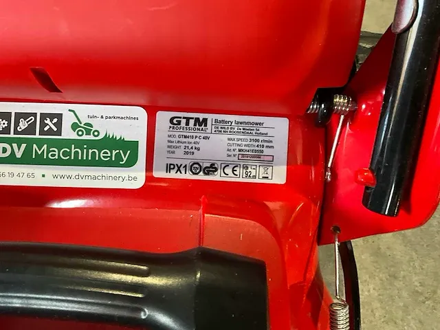 Gtm professional gtm410 p c accu grasmaaier - afbeelding 6 van  6