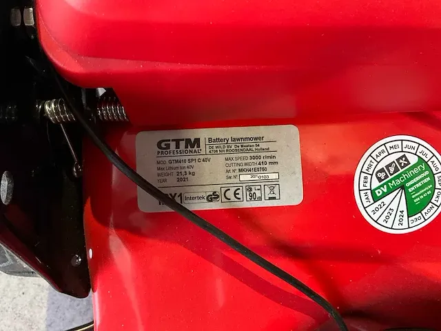 Gtm professional gtm410 sp 1 c accu grasmaaier - afbeelding 4 van  4