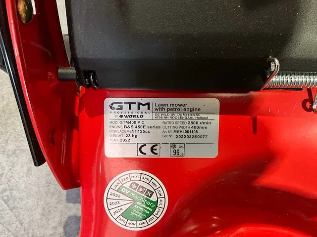Gtm professional gtm460 p c grasmaaier - afbeelding 4 van  5