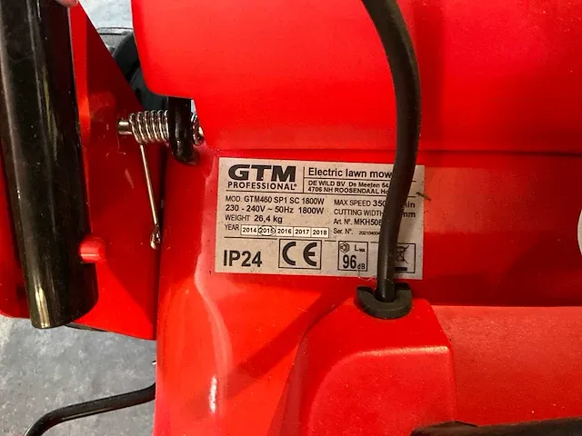 Gtm professional gtm460 sp1 sc h grasmaaier - afbeelding 6 van  6