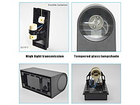 Gu10 dual flow buiten wandlamp – ip65 waterdicht – zwart (x10) - afbeelding 6 van  6