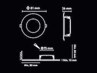 Gu10 inbouw armatuur met lamphouder (100x) - afbeelding 2 van  10